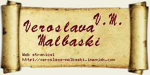 Veroslava Malbaški vizit kartica